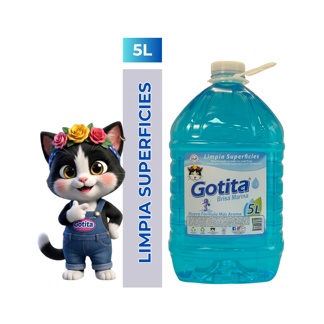 Limpia Superficie Gotita Brisa Marina 5L con desinfectante